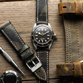 WatchGecko Hatherley Handmade Leather Watch Strap - Woodland Camo