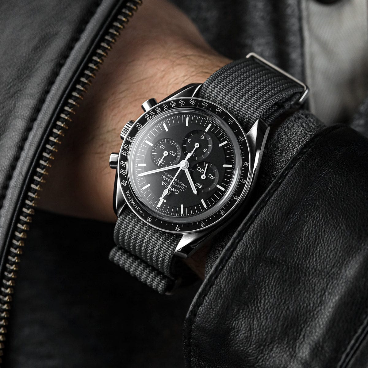 Black nylon outlet watch strap