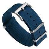 WatchGecko Ridge Military Nylon Watch Strap - Blue