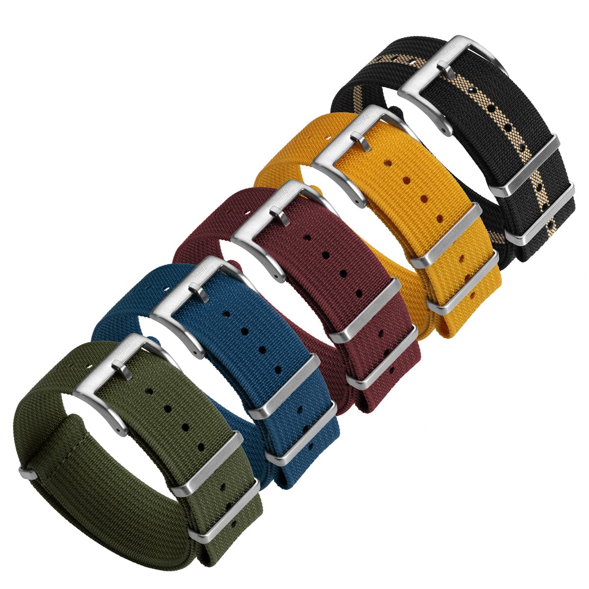 WatchGecko Ridge Military Nylon Watch Strap - Blue