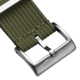 WatchGecko Ridge Military Nylon Watch Strap - Green