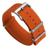 WatchGecko Ridge Military Nylon Watch Strap - Orange