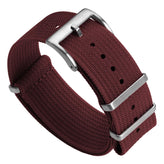 WatchGecko Ridge Military Nylon Watch Strap - Red