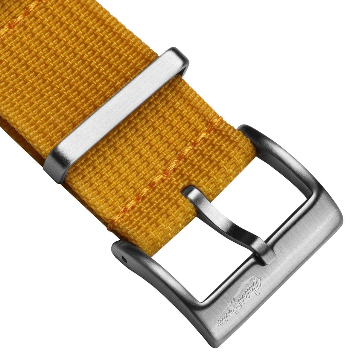 WatchGecko Ridge Military Nylon Watch Strap - Yellow