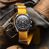 WatchGecko Ridge Military Nylon Watch Strap - Yellow