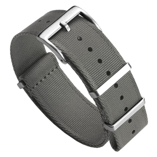 WatchGecko Signature Military Nylon Watch Strap - Grey