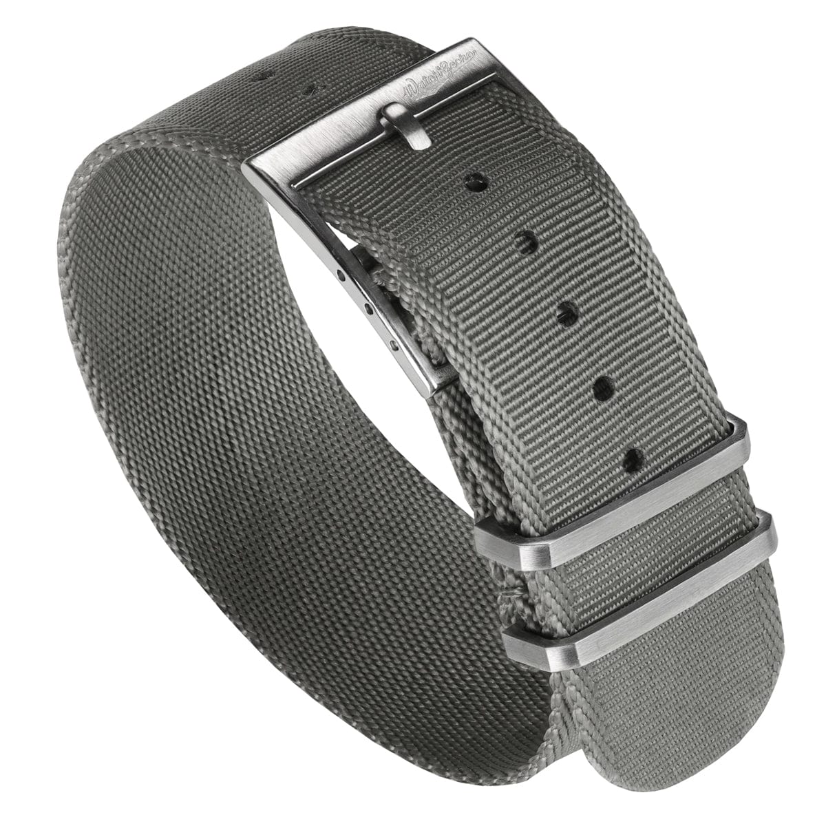 WatchGecko Signature Single Pass NATO Strap - Grey