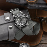 WatchGecko Signature Single Pass Military Nylon Watch Strap - Grey