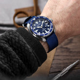 WatchGecko Signature Single Pass NATO Strap - Navy Blue