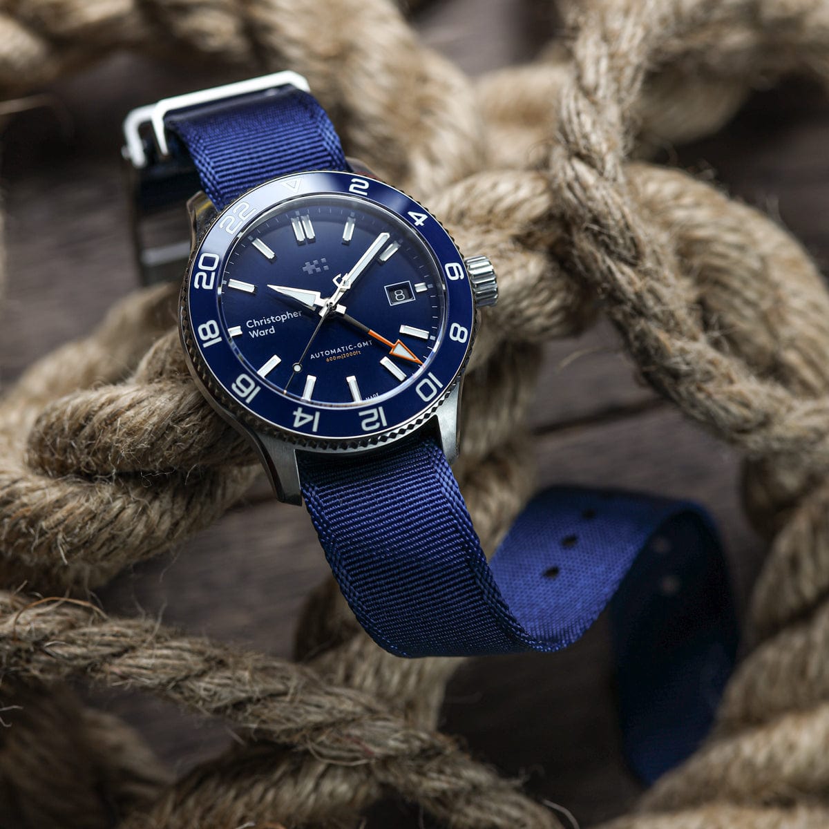 WatchGecko Signature Single Pass Military Nylon Watch Strap - Navy Blue
