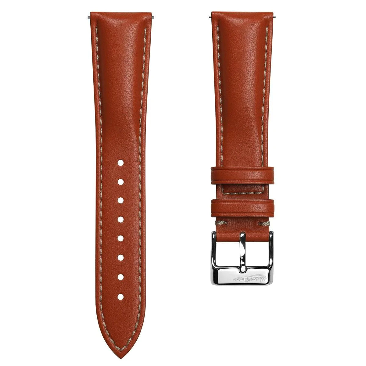 Vintage Highley Italian Vegan Leather Watch Strap - Red Birch