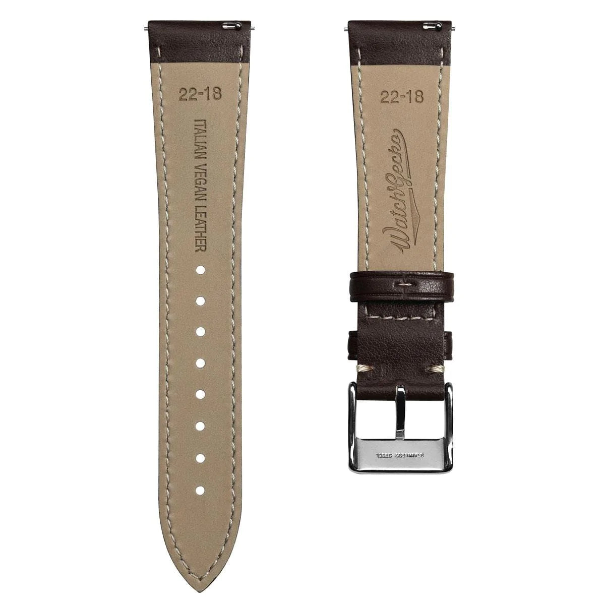 Vintage Highley Italian Vegan Leather Watch Strap - Hawthorn Brown