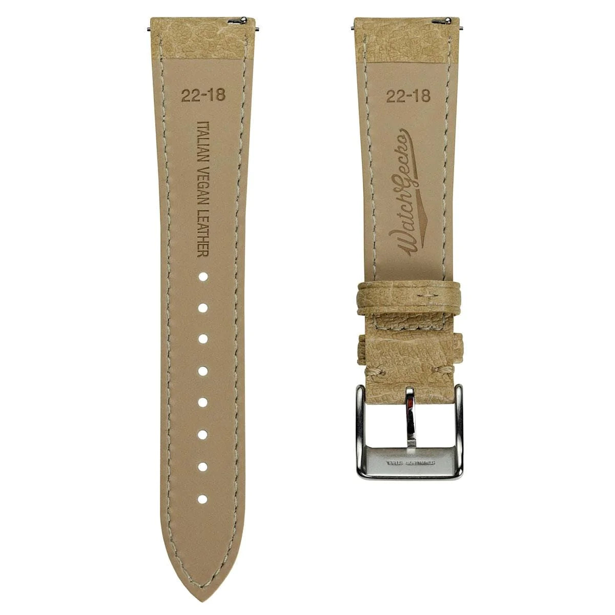 Vintage Highley Italian Vegan Leather Watch Strap - Textured Birch