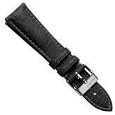 Vintage Highley Italian Vegan Leather Watch Strap -  Textured Black