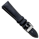 Vintage Highley Italian Vegan leather Watch Strap - Textured Blue Atlas