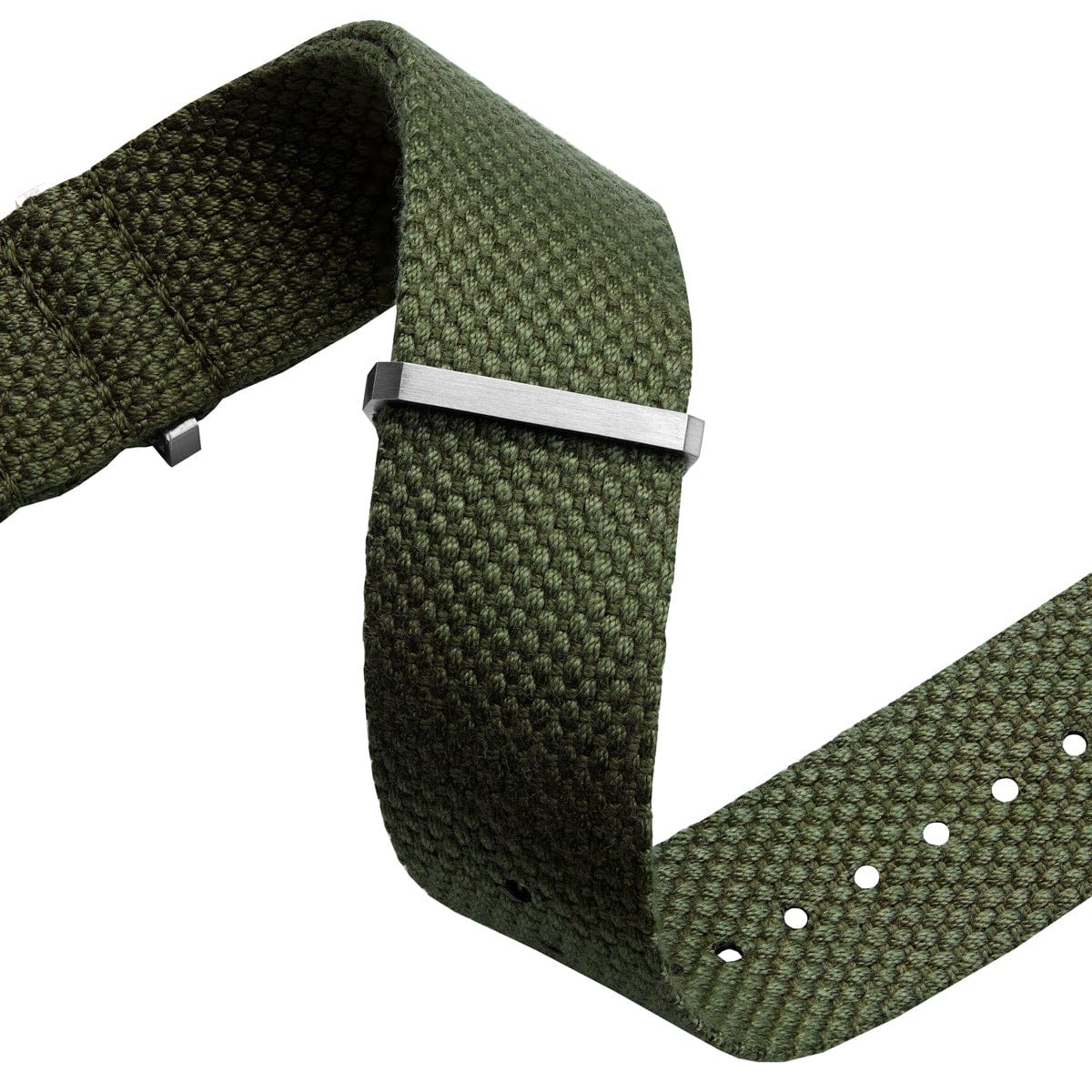 WatchGecko Braemore Military Nylon Watch Strap - Army Green