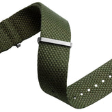 WatchGecko Braemore Military Canvas Watch Strap - Army Green