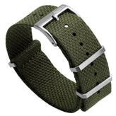 WatchGecko Braemore Military Nylon Watch Strap - Army Green