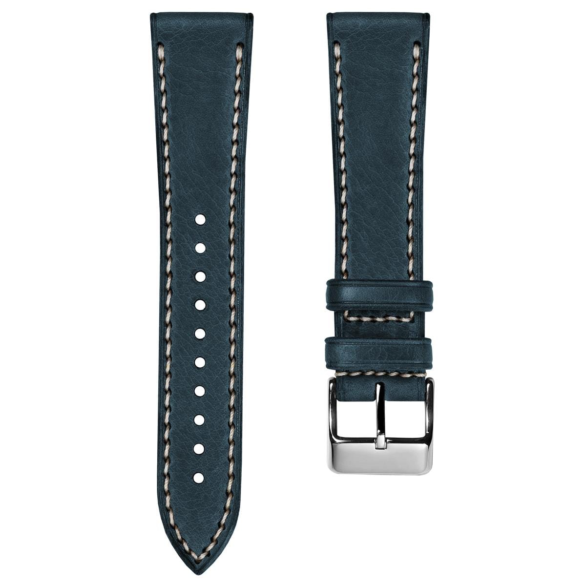 WatchGecko Hatherley Handmade Leather Watch Strap - Ortensia Blue