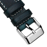 WatchGecko Hatherley Handmade Leather Watch Strap - Ortensia Blue