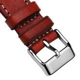 WatchGecko Hatherley Handmade Leather Watch Strap - Papavero Red