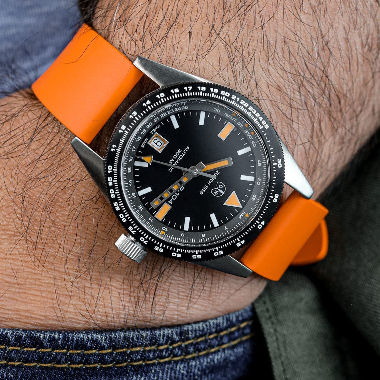 Zennor Quick Release FKM Rubber Watch Strap by ZULUDIVER Orange