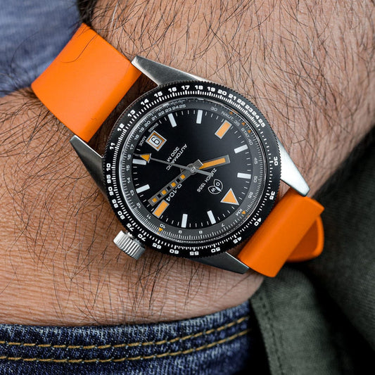 Zennor Quick Release FKM Rubber Watch Strap by ZULUDIVER - Orange
