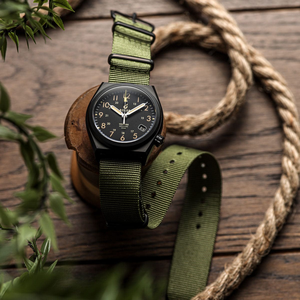 ZULUDIVER 1973 British Military Watch Strap: CADET - Army Green - Satin