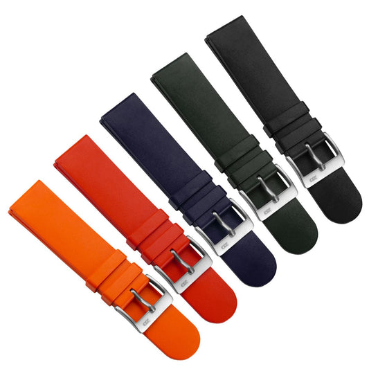 ZULUDIVER 270 Italian Rubber Watch Strap - Orange