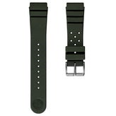 ZULUDIVER 284 Italian Rubber Diver's Watch Strap - Green