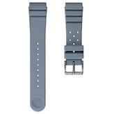 ZULUDIVER 284 Italian Rubber Diver's Watch Strap - Light Grey