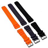 ZULUDIVER 285 Italian Rubber Diver's Watch Strap - Orange