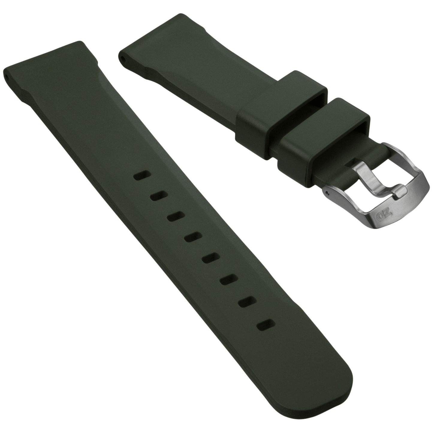 ZULUDIVER 317 Italian Rubber Diver's Watch Strap - Green