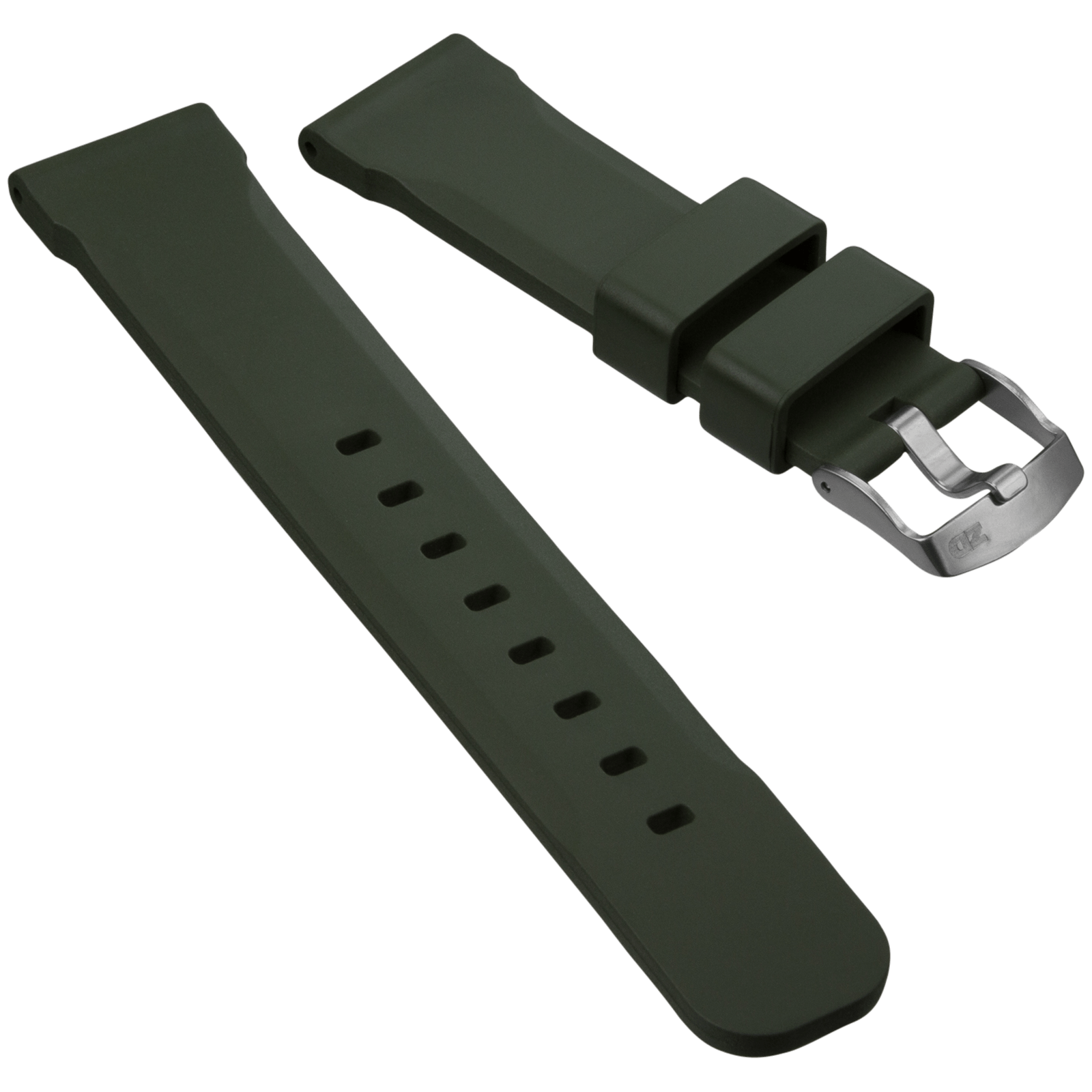 ZULUDIVER 317 Italian Rubber Diver s Watch Strap Green