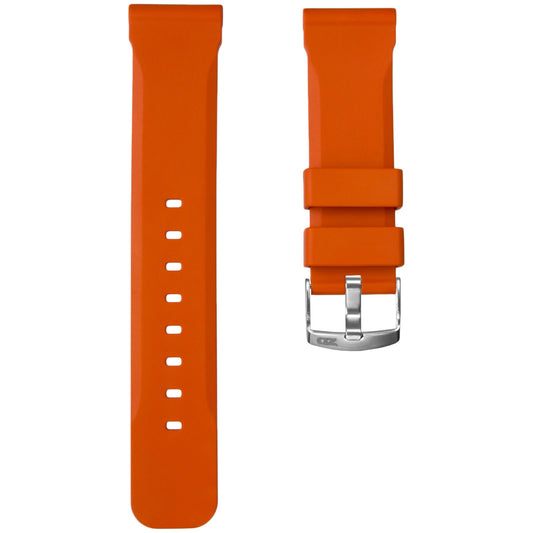 ZULUDIVER 317 Italian Rubber Diver's Watch Strap - Orange