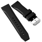 ZULUDIVER 324 CF Pattern Italian Rubber Watch Strap - Black