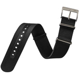 1973 British Military Watch Strap: 328 MARINE - Tactical Black, Polished