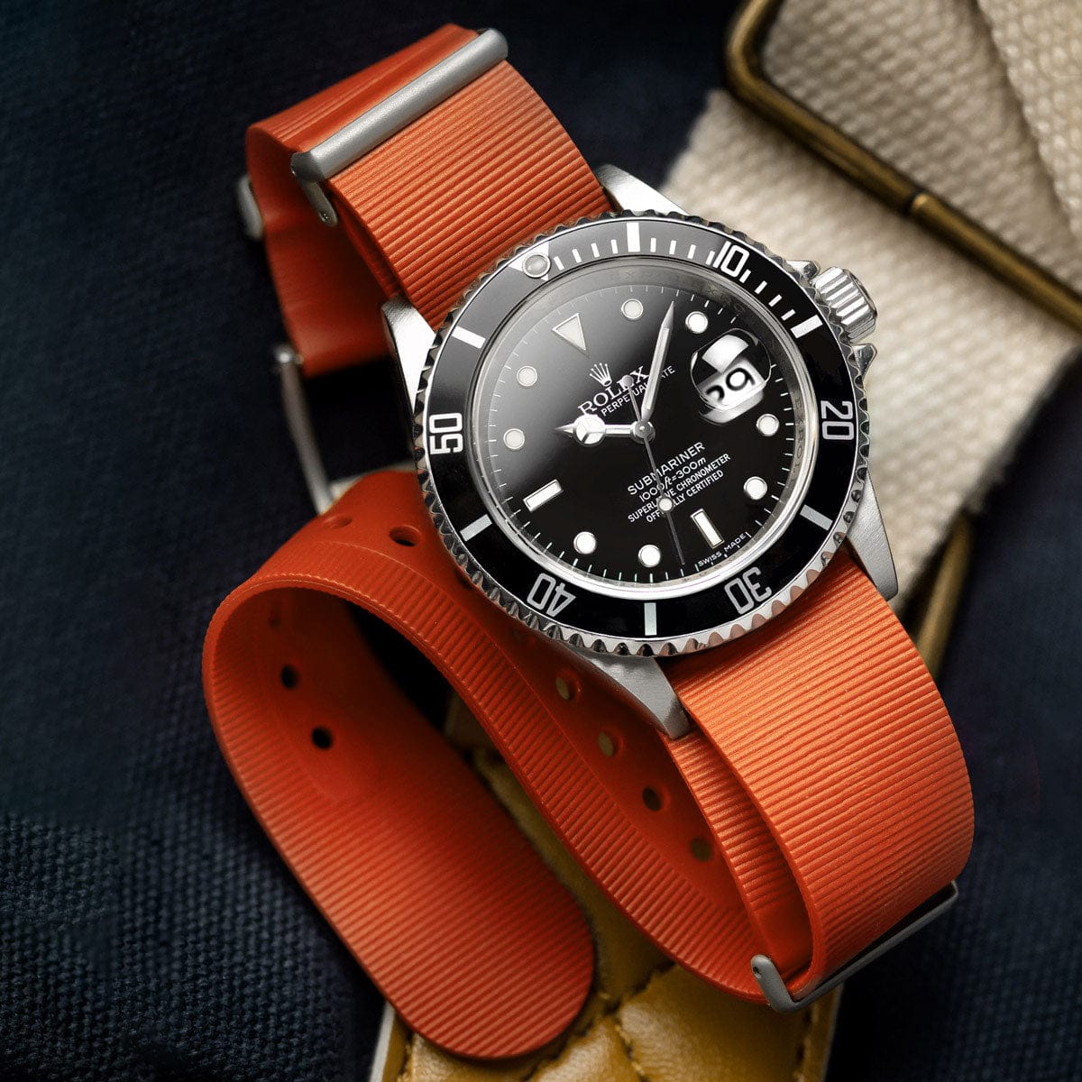 1973 British Military Watch Strap: 328 MARINE - Tactical - Orange