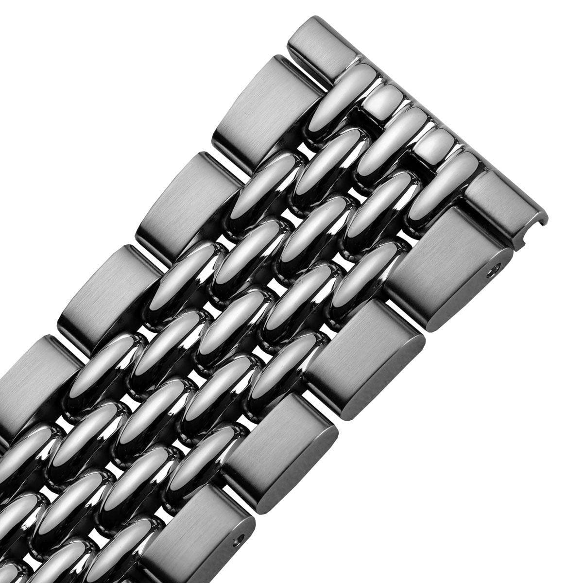 ZULUDIVER Beads of Rice Premium Watch Strap - Silver