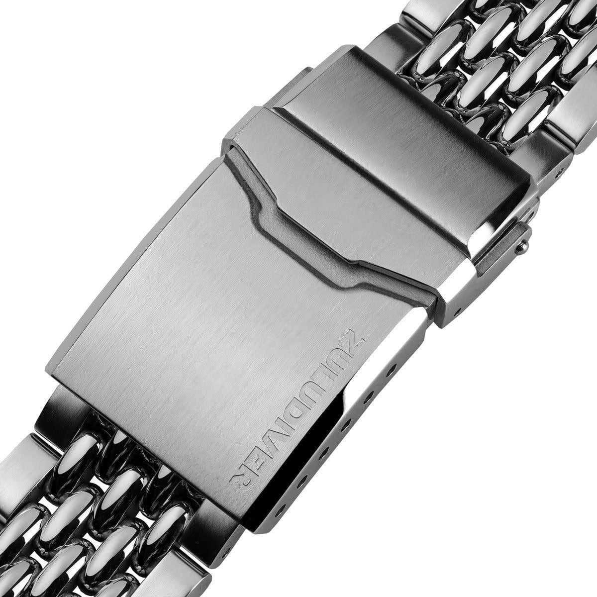 ZULUDIVER Beads of Rice Premium Watch Strap - Silver