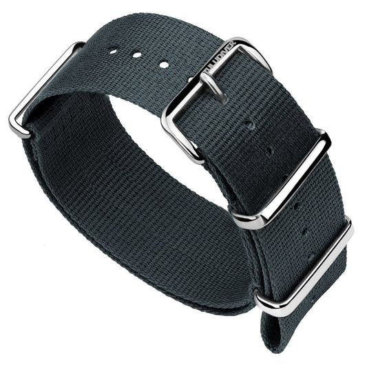 ZULUDIVER 1973 British Military Watch Strap: CADET - Admiralty Grey - Polished