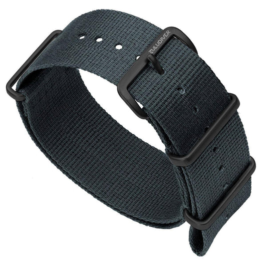 ZULUDIVER 1973 British Military Watch Strap: CADET - Admiralty Grey - PVD IP Black