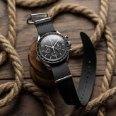 ZULUDIVER 1973 British Military Watch Strap: CADET - Combat Black - Polished