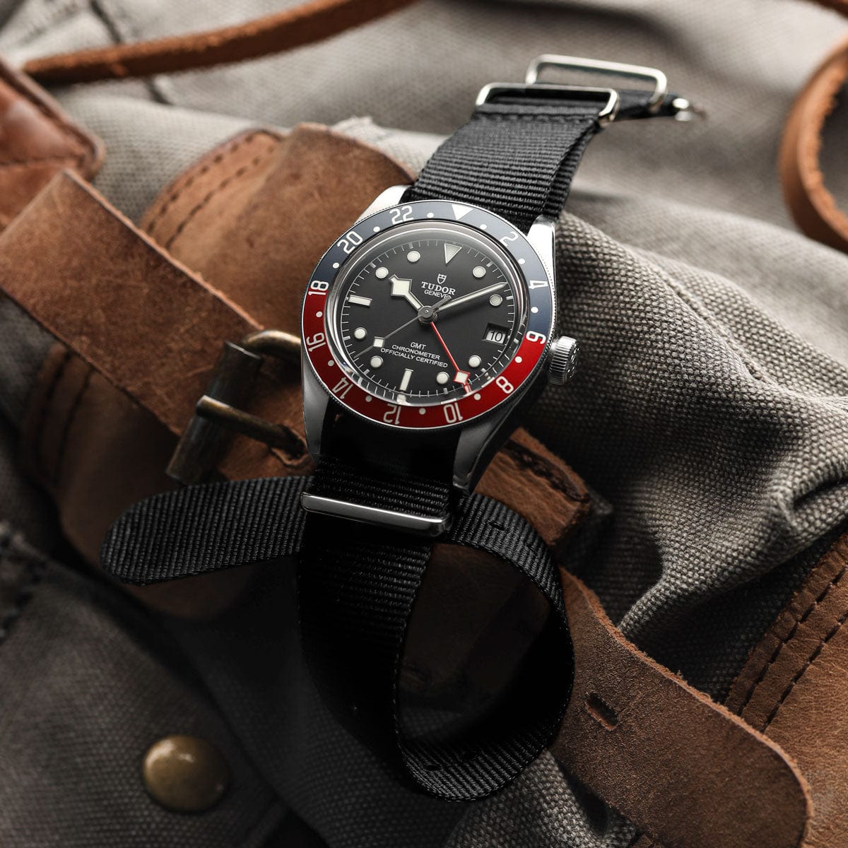 ZULUDIVER 1973 British Military Watch Strap: CADET - Combat Black - Polished