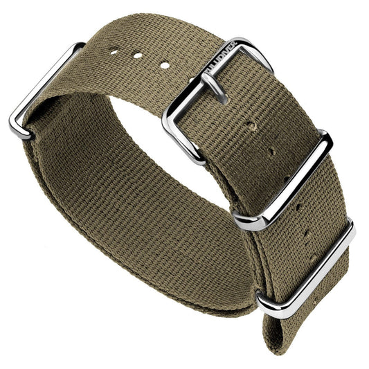 ZULUDIVER 1973 British Military Watch Strap: CADET - Desert Sand - Polished