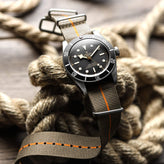 ZULUDIVER British Military Watch Strap: CADET Marine Nationale - Desert Sand & Orange