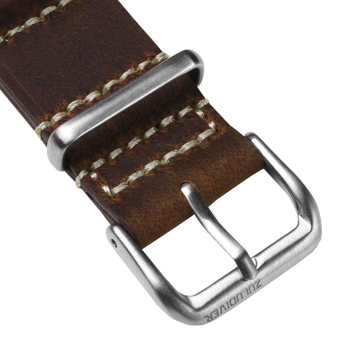 ZULUDIVER 1973 British Military Watch Strap: OXFORD - Chestnut Brown