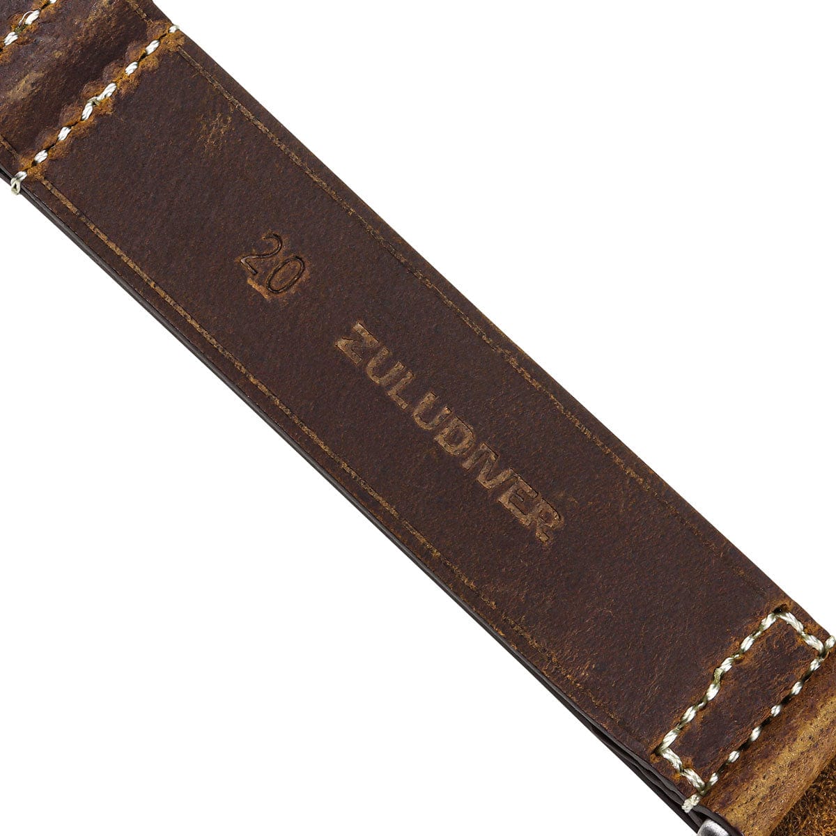 ZULUDIVER 1973 British Military Watch Strap: OXFORD - Chestnut Brown