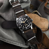 ZULUDIVER 1973 British Military Watch Strap: OXFORD - Chocolate Brown