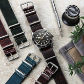 ZULUDIVER British Military Watch Strap: OXFORD - Chocolate Brown